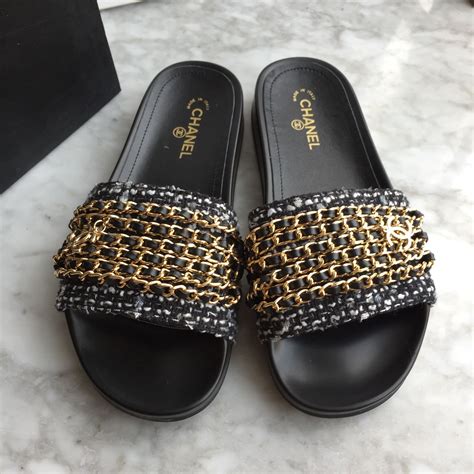 chanel slippers chain|chanel sandals official website.